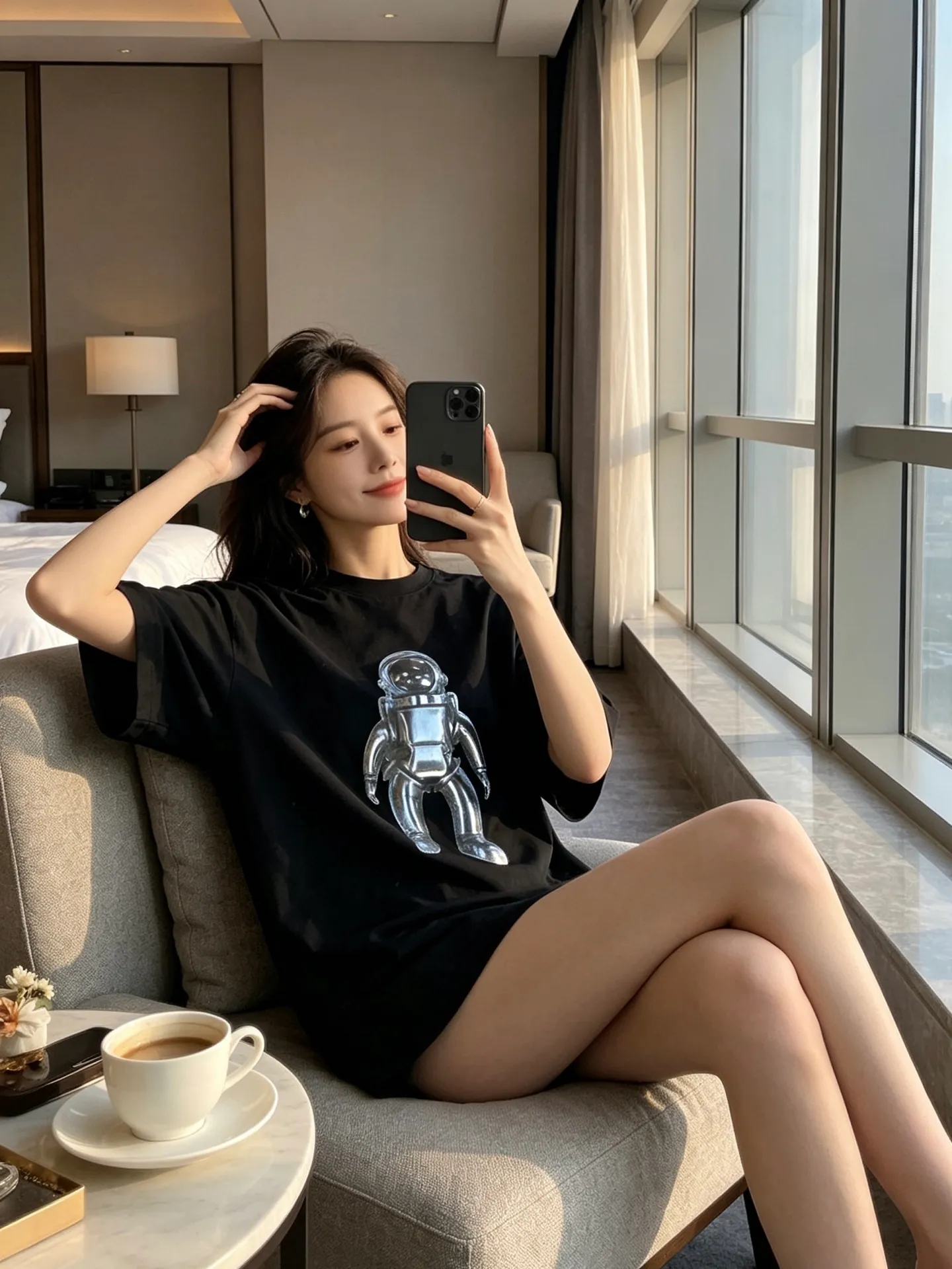 Louis Vuitton/Louis Vuitton astronaut print short sleeves